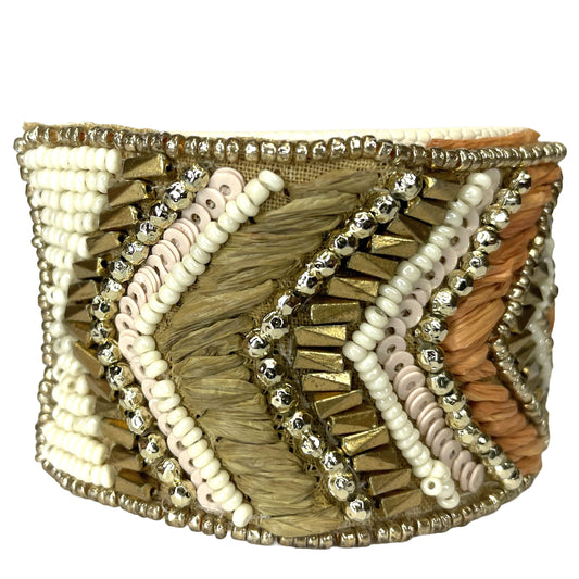 SURKANA Bracciale rigido boho pesca e salvia