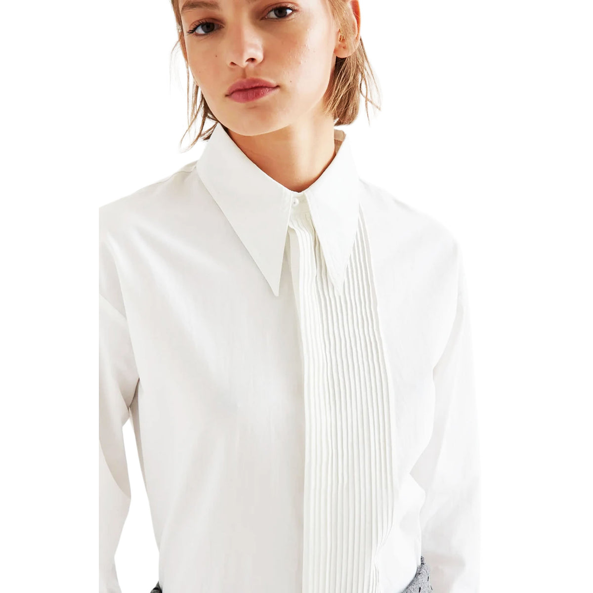 COMPAÑÍA FANTÁSTICA Camicia bianca in cotone a righe