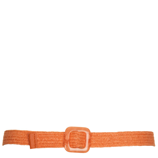 Cintura Elastica 3cm Fibbia Quadrata Salmone