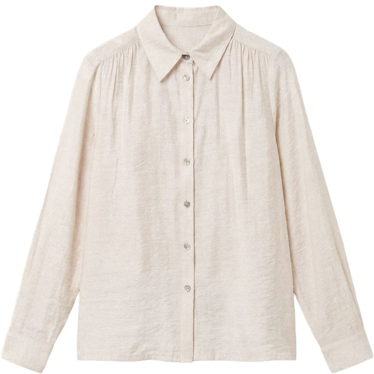 SURKANA Camicia con Arricciature sulle Spalle Crudo
