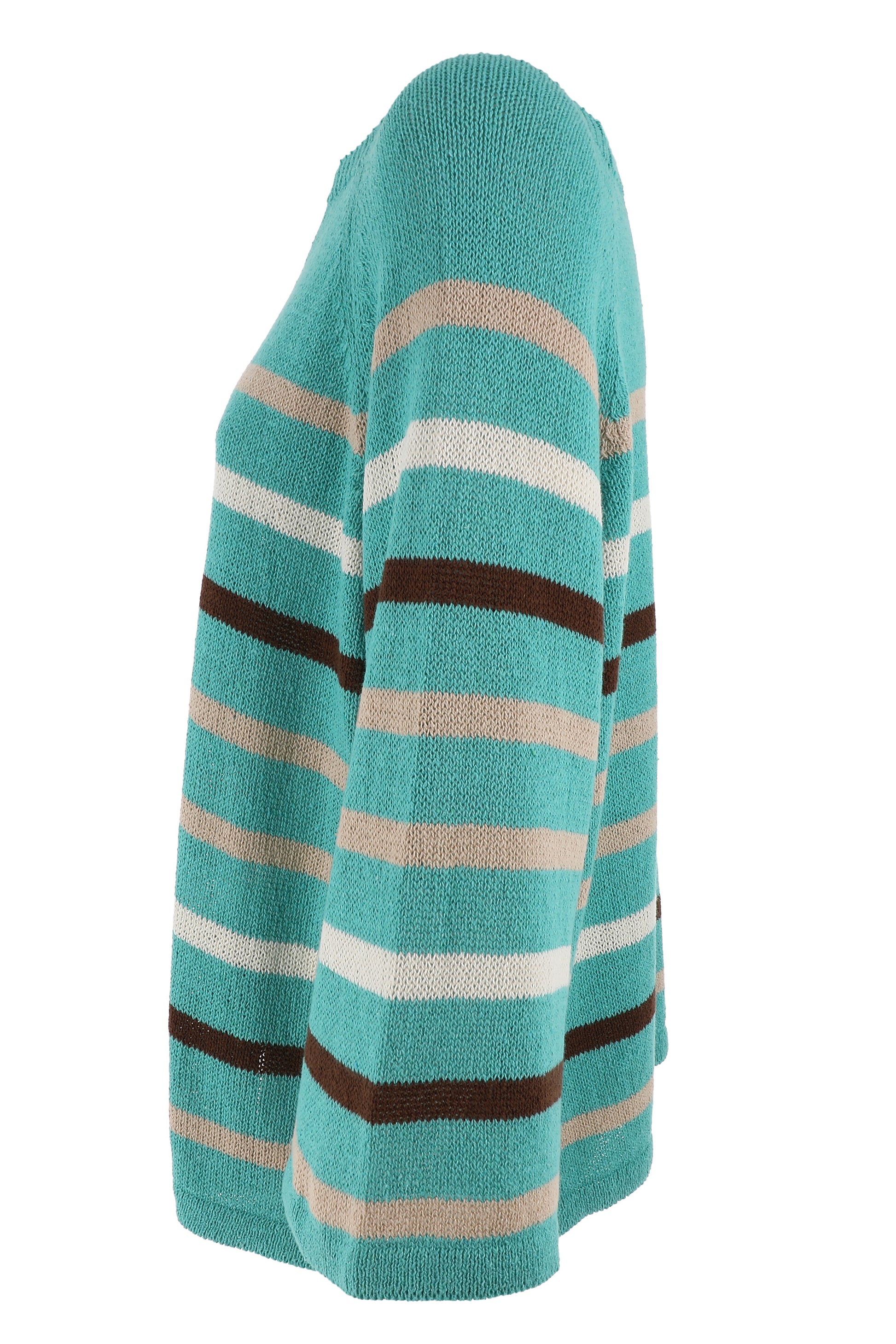 KARAKORUM Maglia BREEZE Menta Righe in Contrasto-KARAKORUM-VIALESCARPE