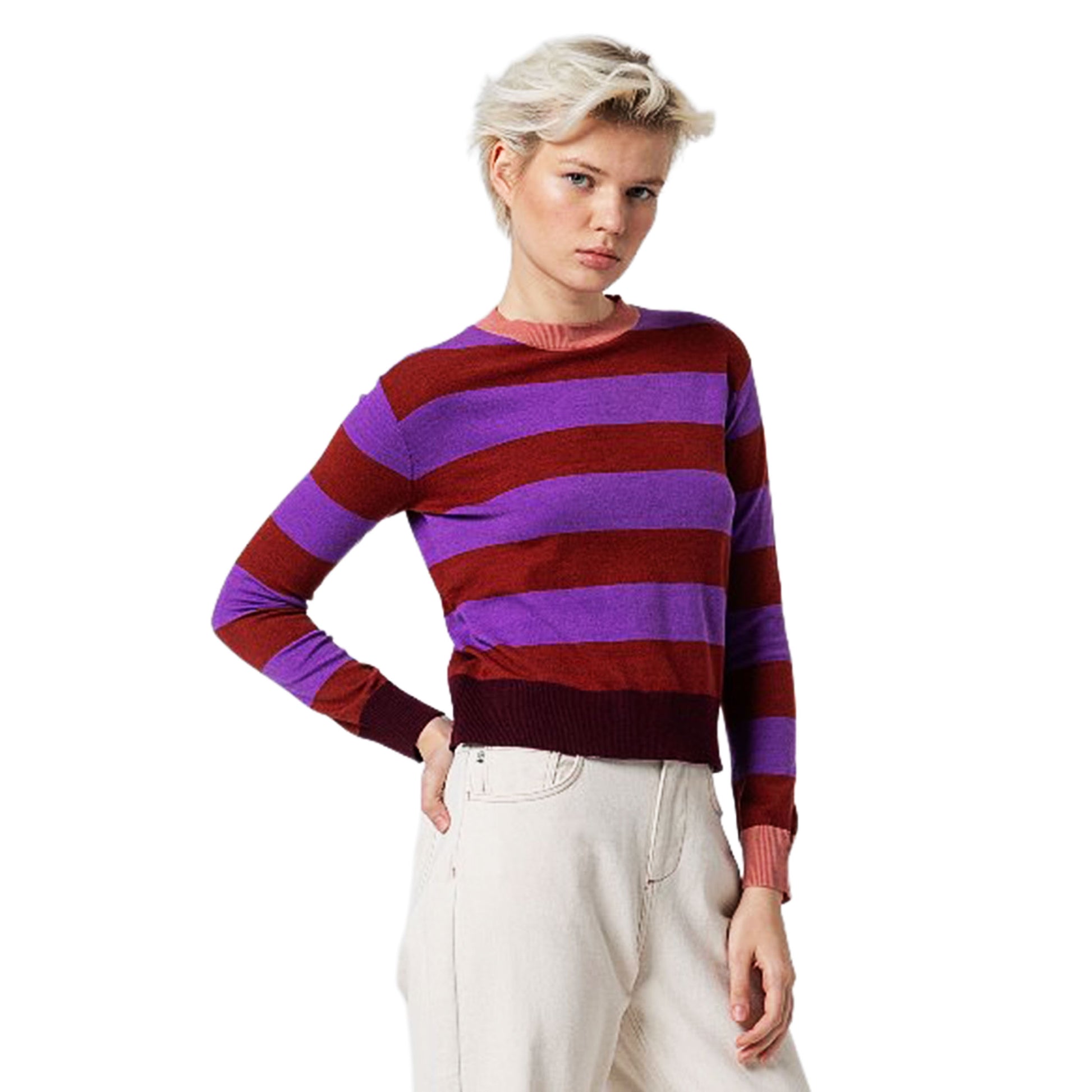 SURKANA - Maglia girocollo a righe-SURKANA-VIALESCARPE