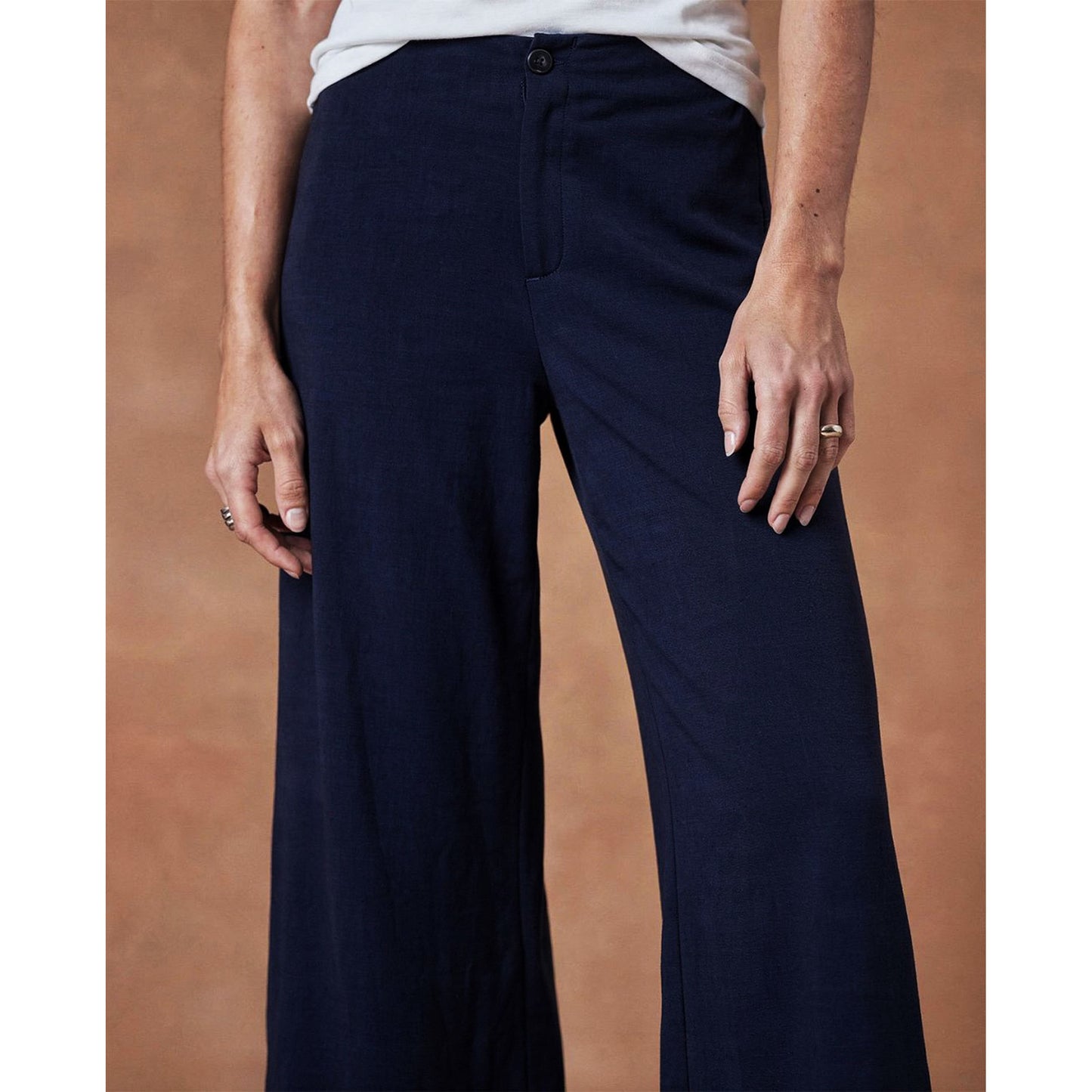 SURKANA Pantaloni Cropped Blu Scuro-SURKANA-VIALESCARPE