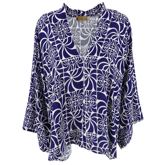 KARAKORUM Blusa SUSY Bianco e Blu