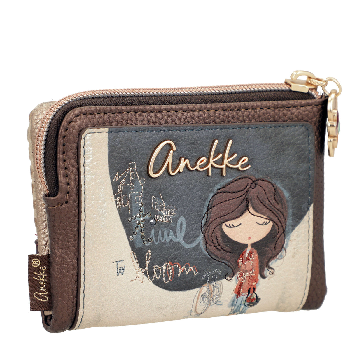 ANEKKE Portafoglio Piccolo RFID Tulip