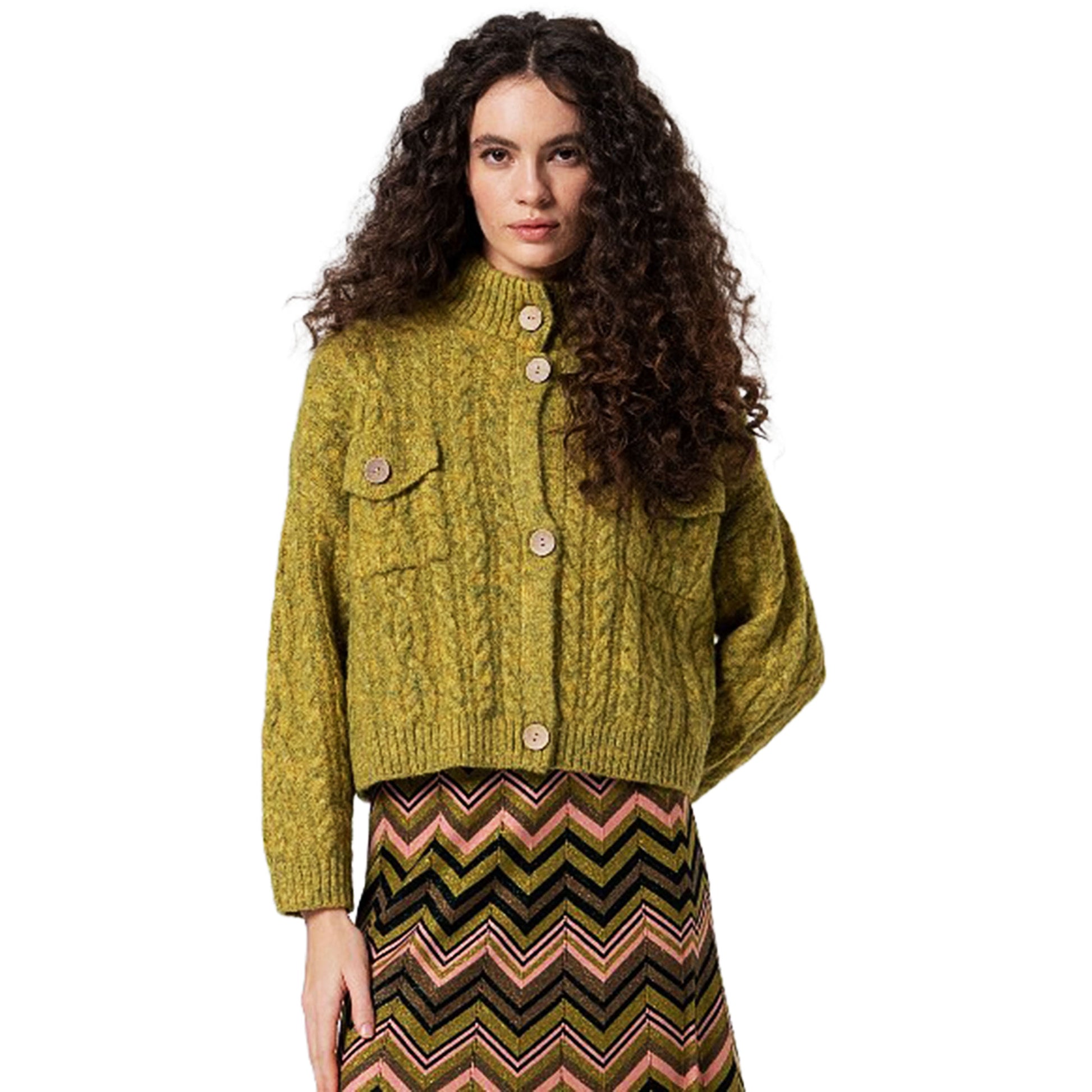 SURKANA - Cardigan oversize in maglia attorcigliata-SURKANA-VIALESCARPE