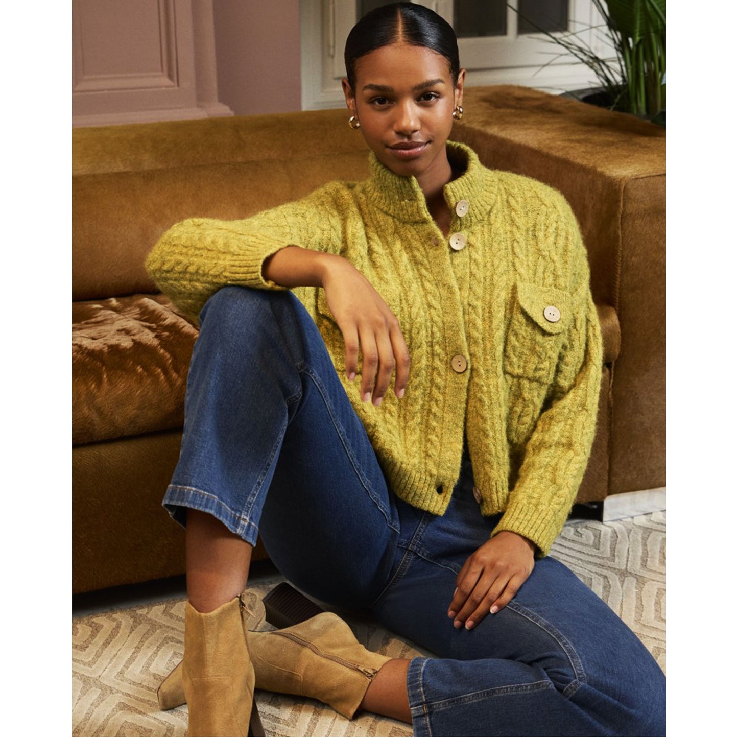 SURKANA - Cardigan oversize in maglia attorcigliata-SURKANA-VIALESCARPE