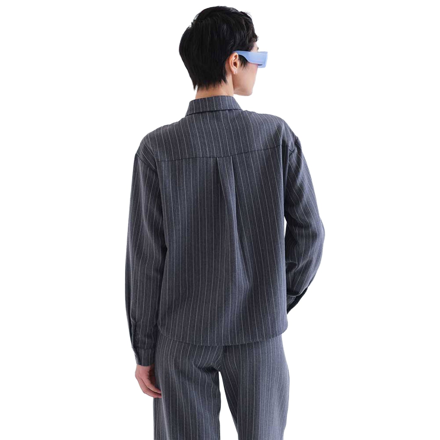 COMPAÑÍA FANTÁSTICA Camicia a righe sottili grigie