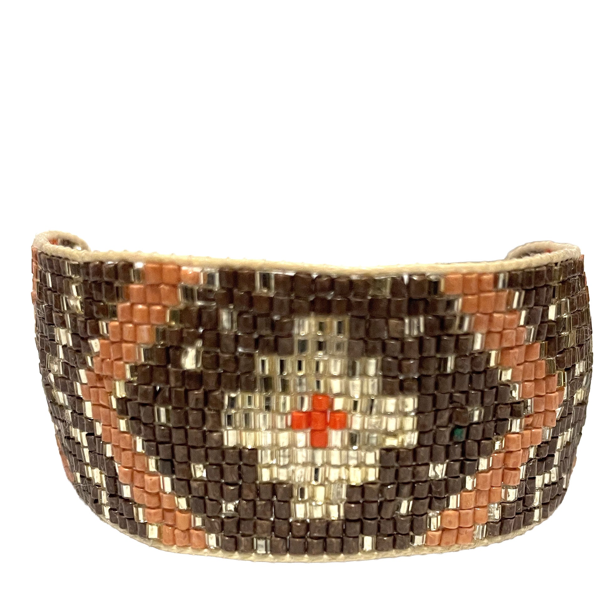 SURKANA Bracciali alti perline giapponesi brown-SURKANA-VIALESCARPE