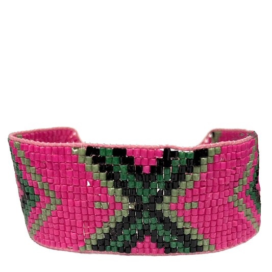 SURKANA Bracciali alti perline giapponesi rosa-SURKANA-VIALESCARPE