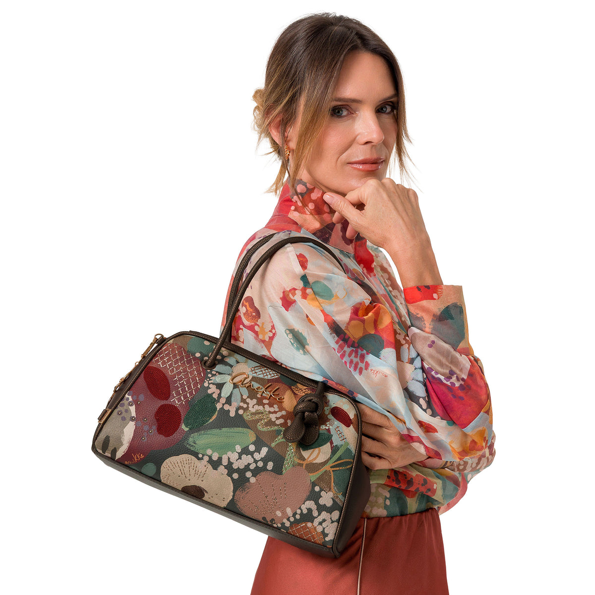 ANEKKE Borsa con manico corto Blossom