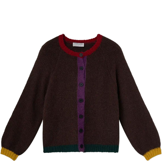 COMPAÑÍA FANTÁSTICA Cardigan in maglia marrone