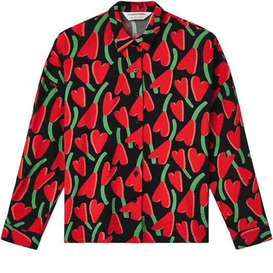 COMPAÑÍA FANTÁSTICA Camicia con stampa ciclamino