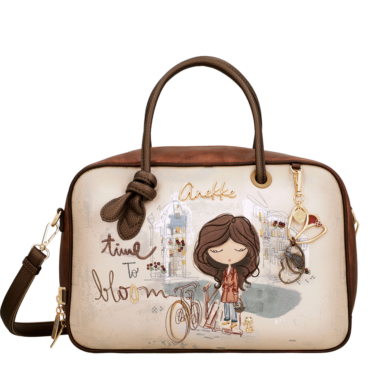 ANEKKE Borsa Quadrata con Manico Corto Tulip