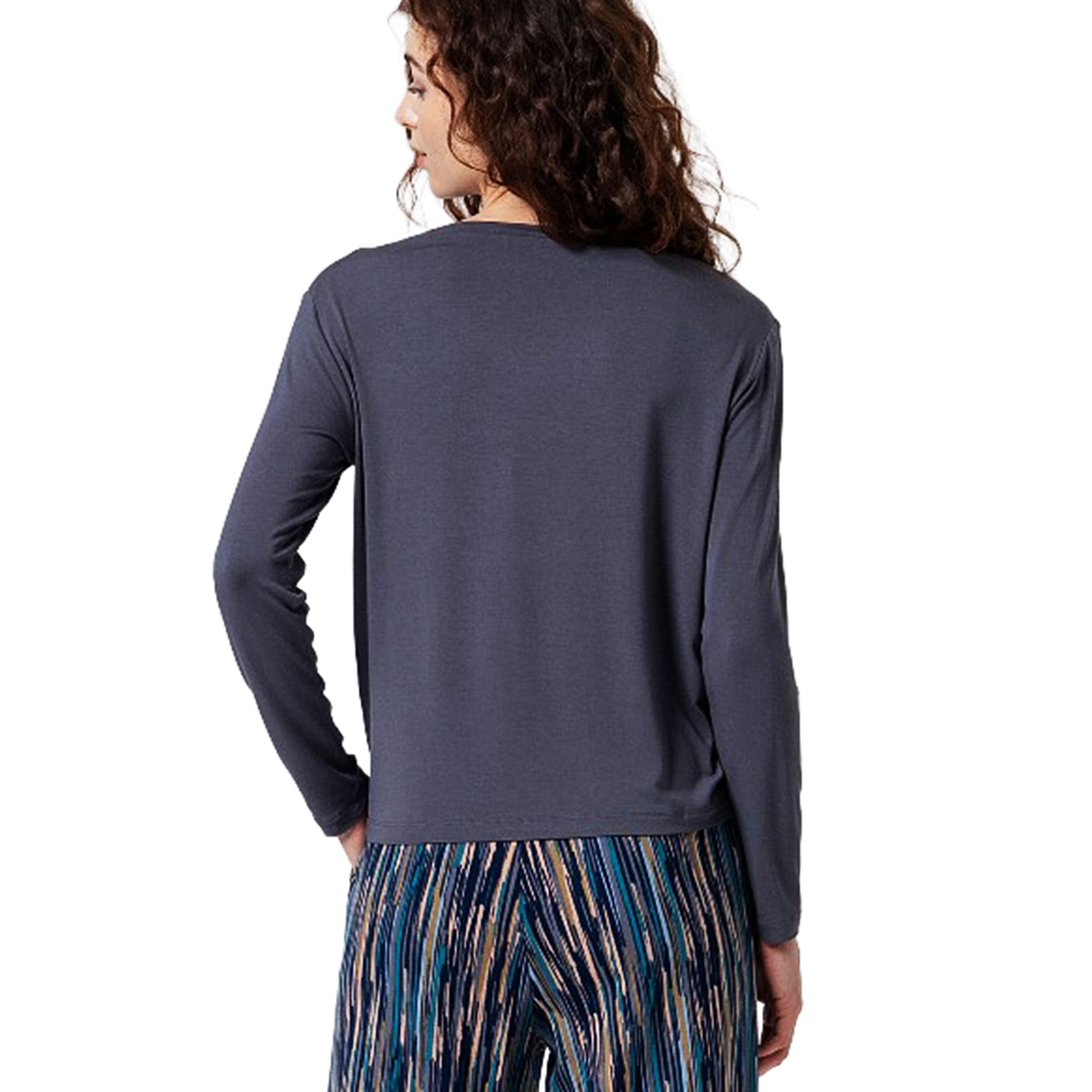 SURKANA - T-shirt con scollo a barca in viscosa di bambù-SURKANA-VIALESCARPE