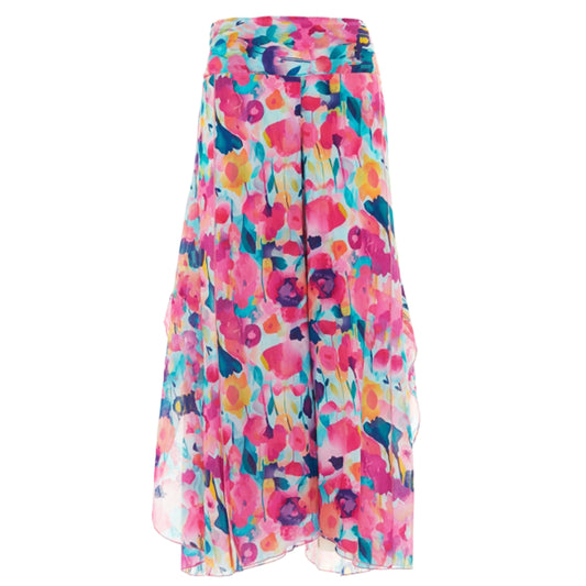 BABA DESIGN - Pantaloni palazzo SEA BLOOM
