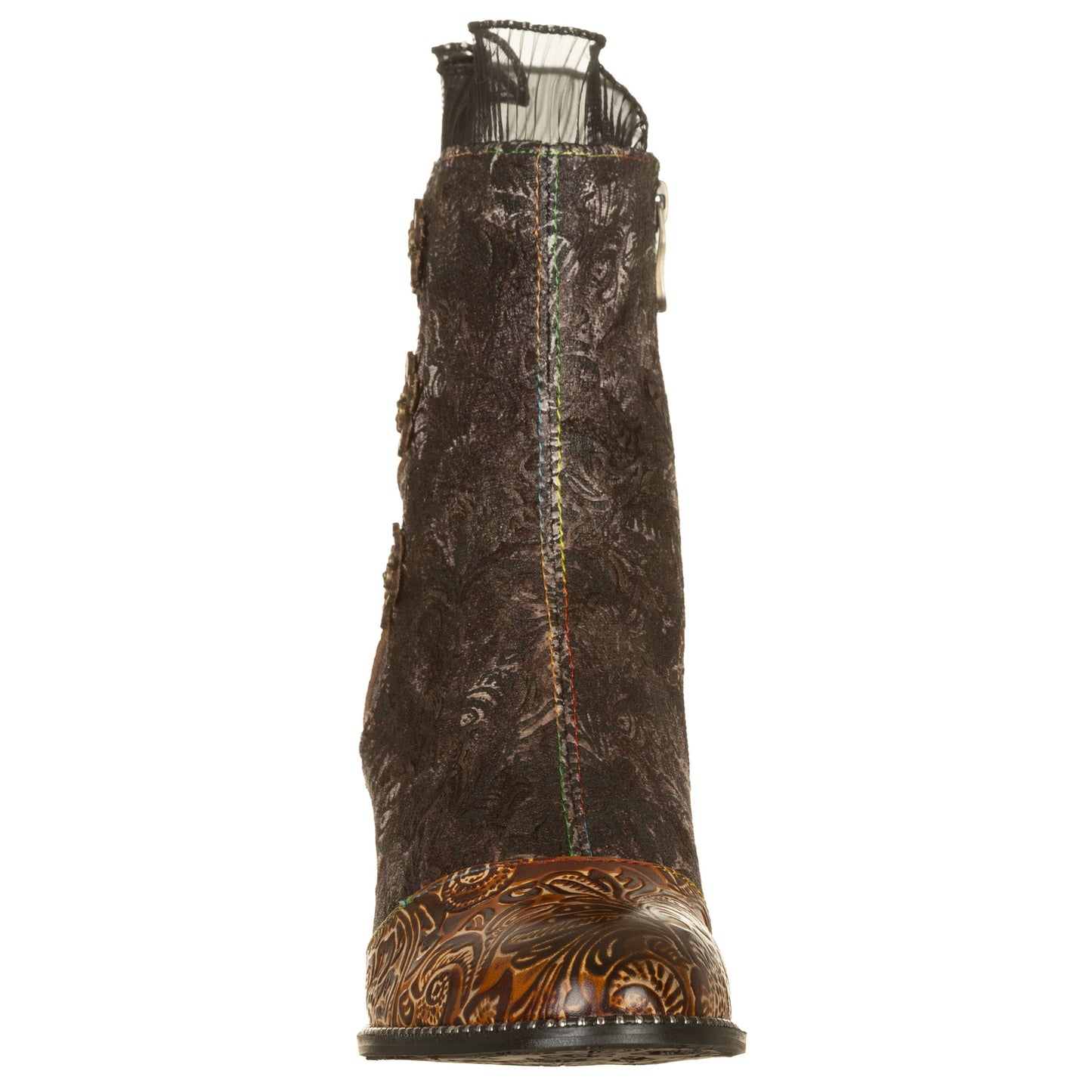 LAURA VITA Stivaletti con tacco lavorato LEDAO48 Vialescarpe