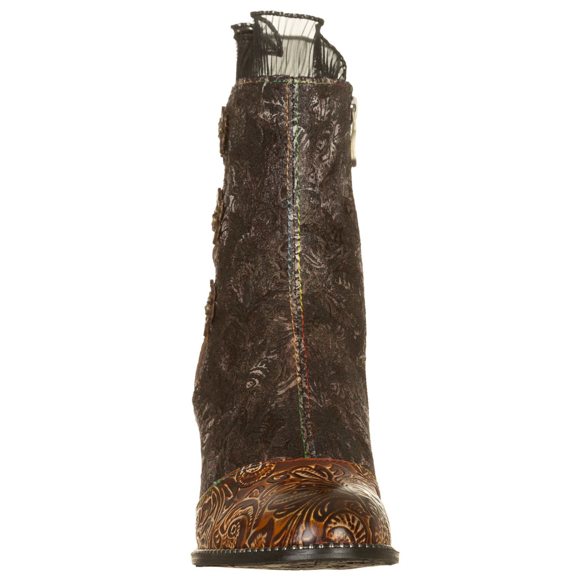 LAURA VITA Stivaletti con tacco lavorato LEDAO48 Vialescarpe