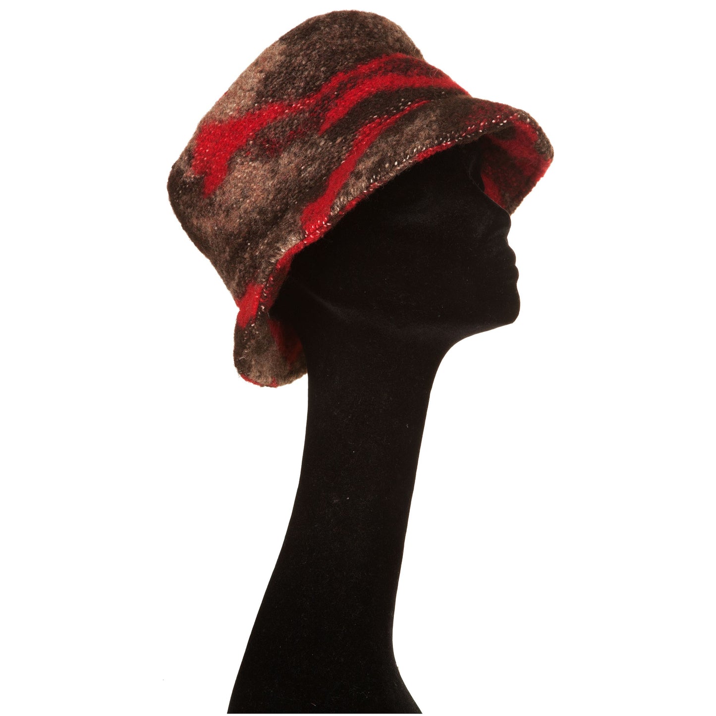 Cappello tartan rosso e grigio