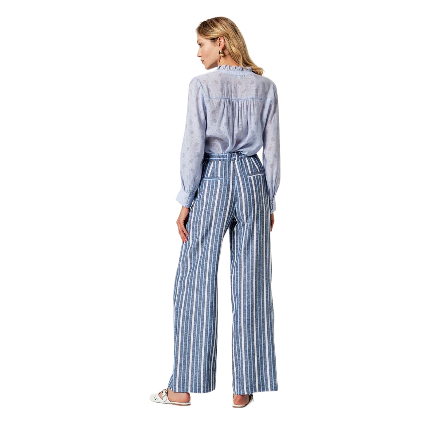 SURKANA Pantaloni Larghi Denim a Righe-SURKANA-VIALESCARPE