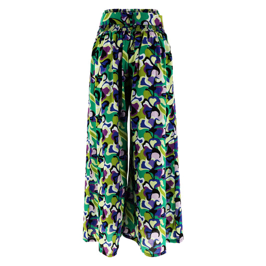 KARAKORUM Pantaloni SOLEDAD Verde e Multicolor-KARAKORUM-VIALESCARPE