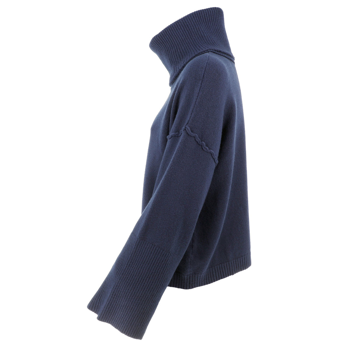 KARAKORUM Maglia Jacqueline blu con collo staccabile