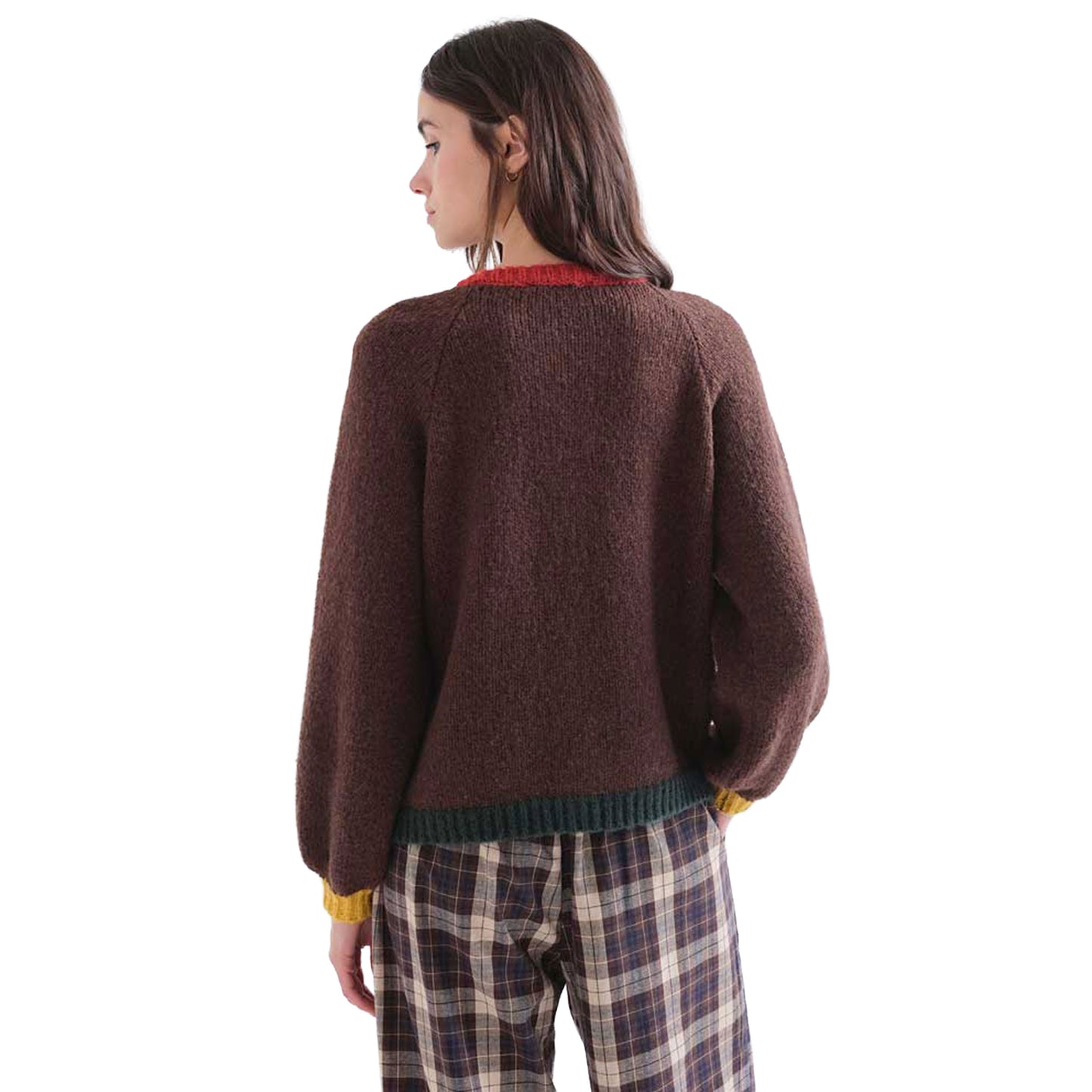 COMPAÑÍA FANTÁSTICA Cardigan in maglia marrone