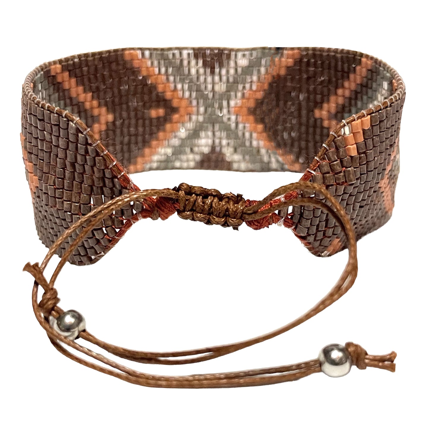 SURKANA Bracciali alti perline giapponesi brown-SURKANA-VIALESCARPE