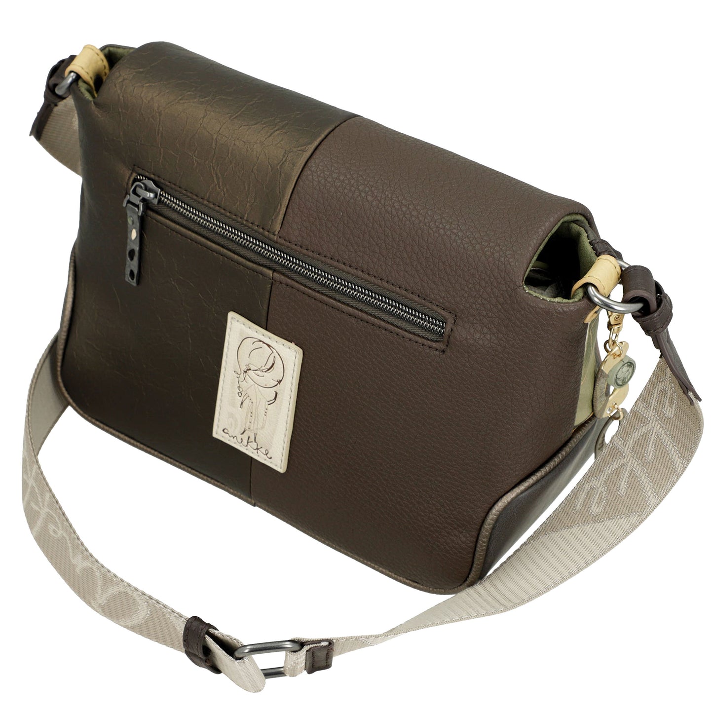 ANEKKE Borsa a tracolla con patta stampata Amphora