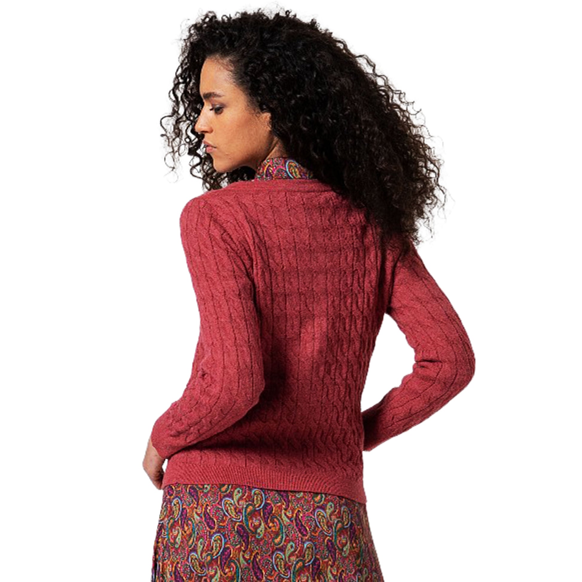 SURKANA - Cardigan corto e aderente con trecce-SURKANA-VIALESCARPE