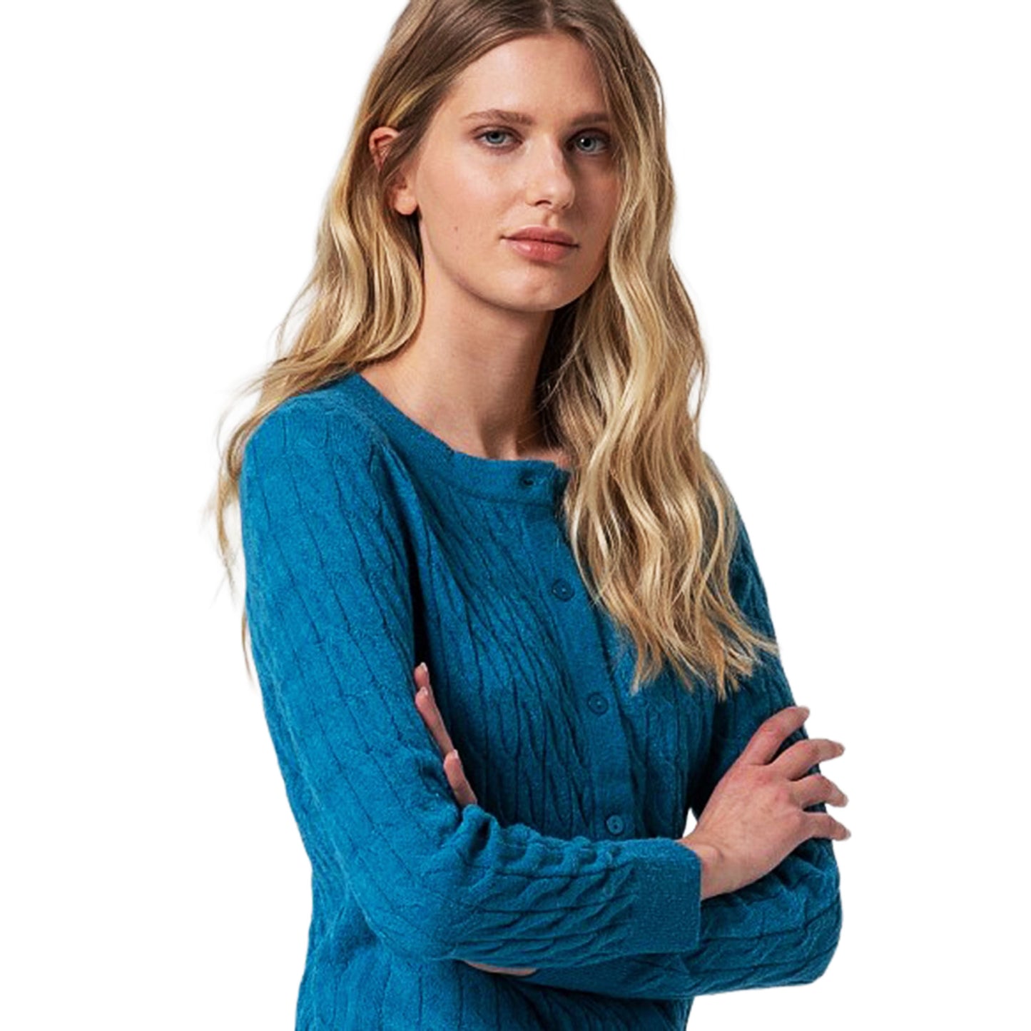 SURKANA - Cardigan corto e aderente con trecce-SURKANA-VIALESCARPE