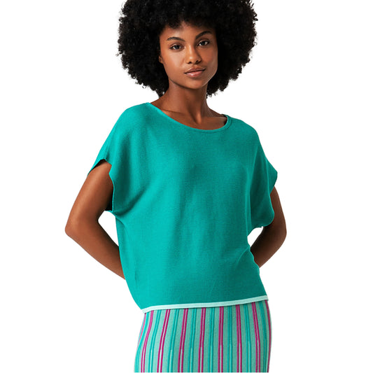 SURKANA - Pullover manica corta in maglia tinta unita