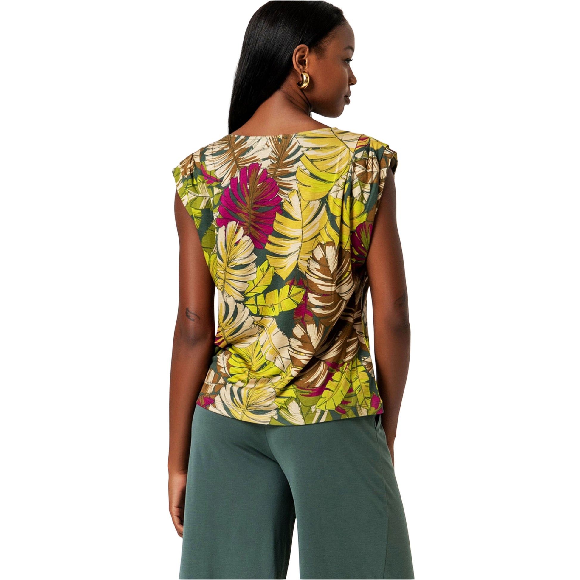 SURKANA Top senza maniche con drappeggio Verde-SURKANA-VIALESCARPE