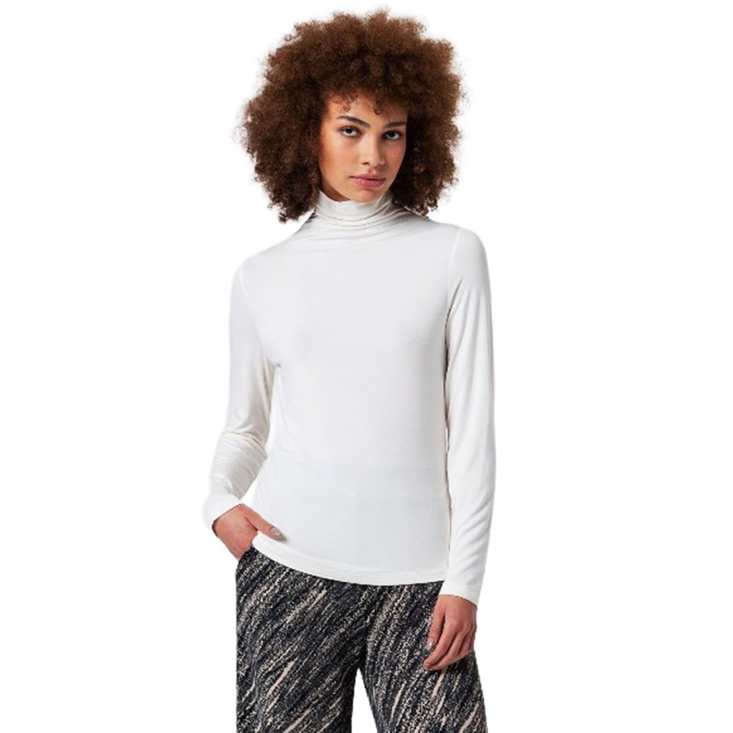 SURKANA - T-shirt dolcevita in viscosa di bambù-SURKANA-VIALESCARPE