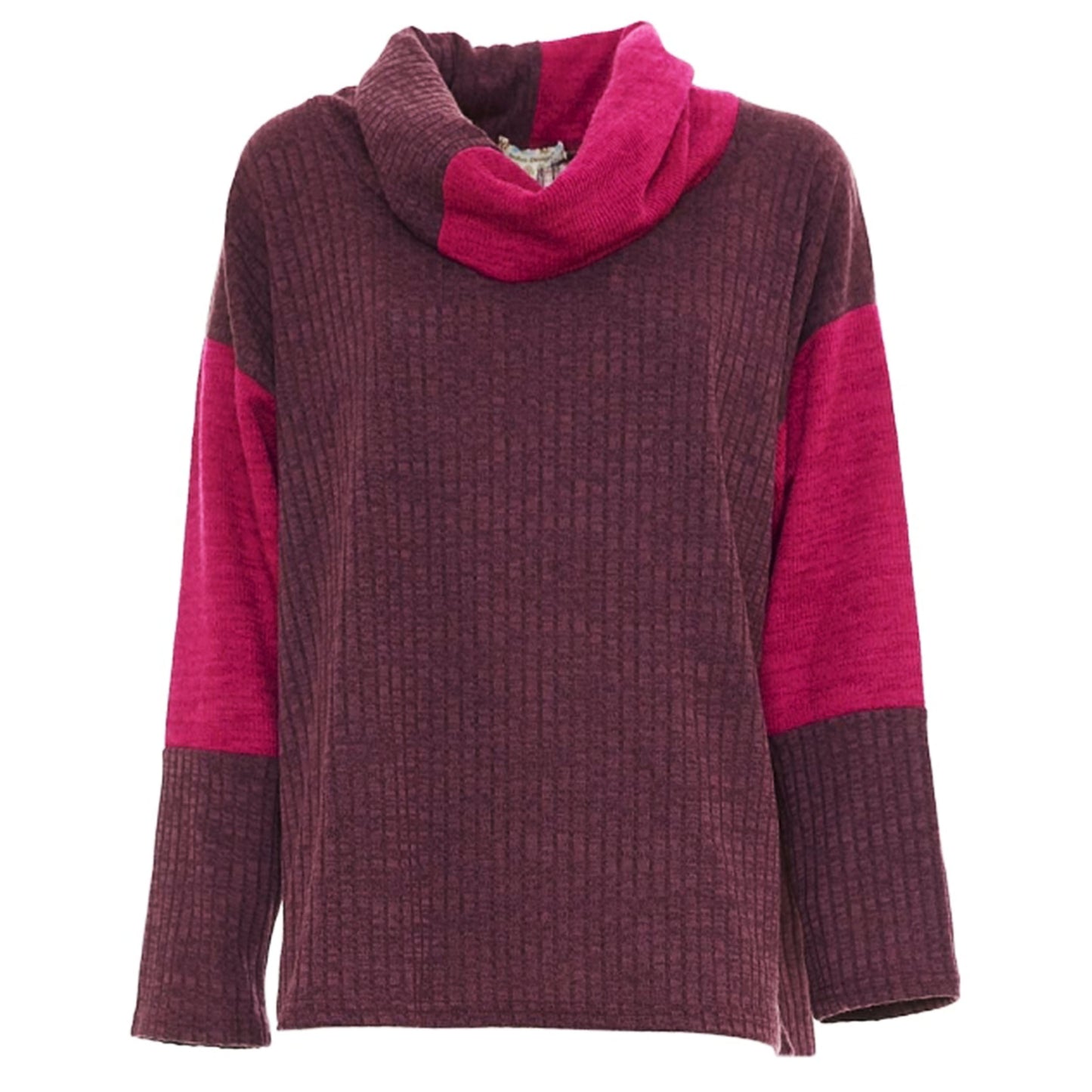 BABA Design Maglia patchwork MURAL VISIONS Viola-Baba design-VIALESCARPE