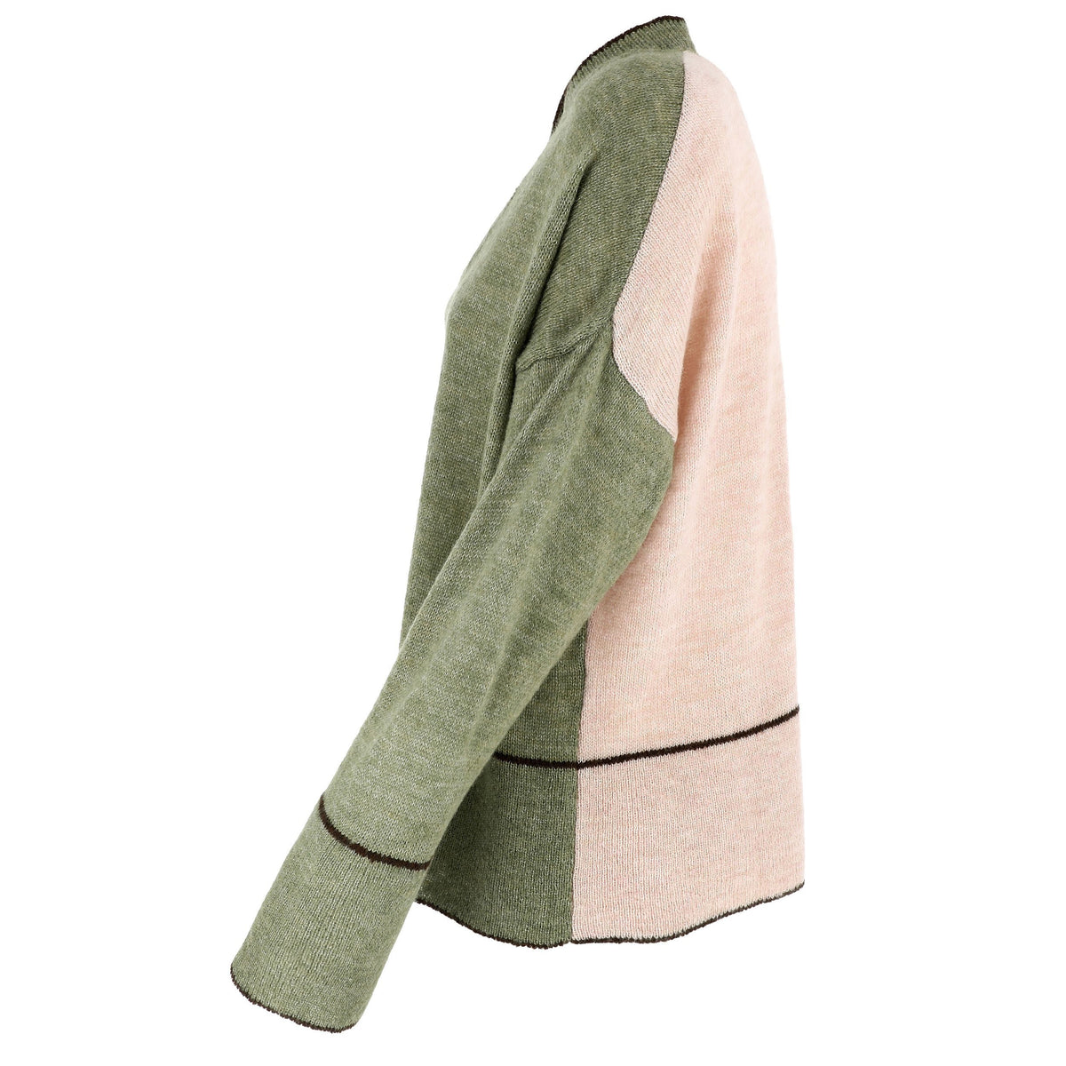 KARAKORUM Maglia SABINA Verde Militare e Beige