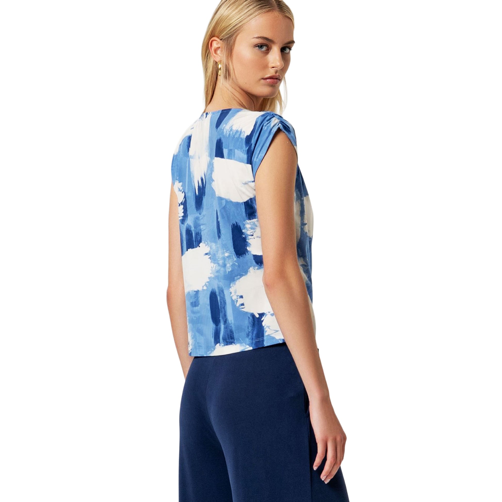 SURKANA Top Smanicato con Scollo Drappeggiato-SURKANA-VIALESCARPE