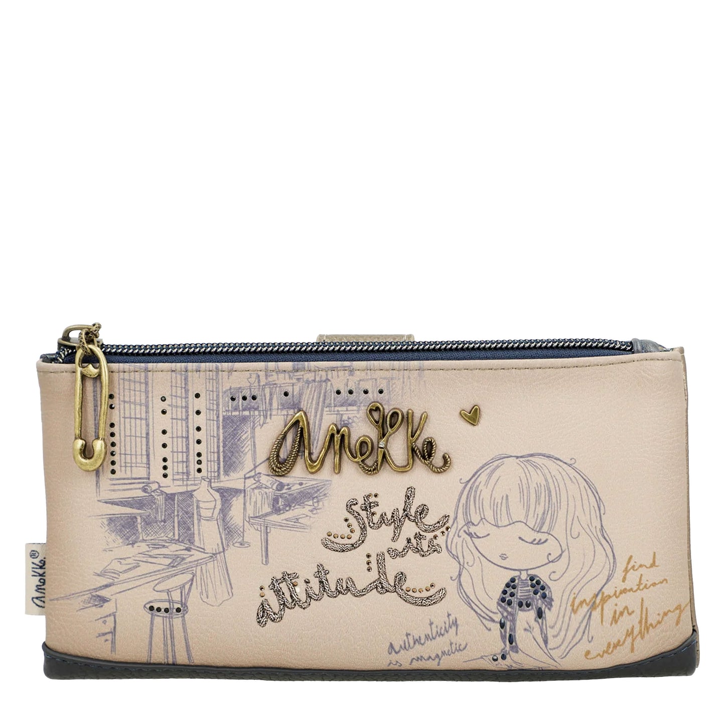 ANEKKE - Portafogli grande flessibile RFID Studio-ANEKKE-VIALESCARPE