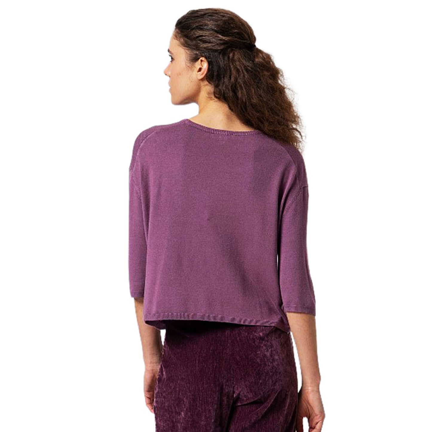 SURKANA - Maglia cropped a maniche 3/4-SURKANA-VIALESCARPE