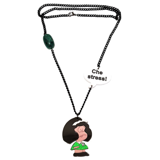 Collana Mafalda nero e verde