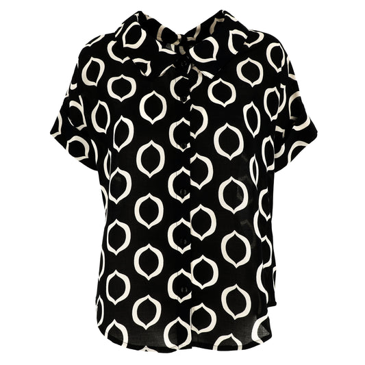KARAKORUM Camicia SASHI Nero ed Ecru-KARAKORUM-VIALESCARPE