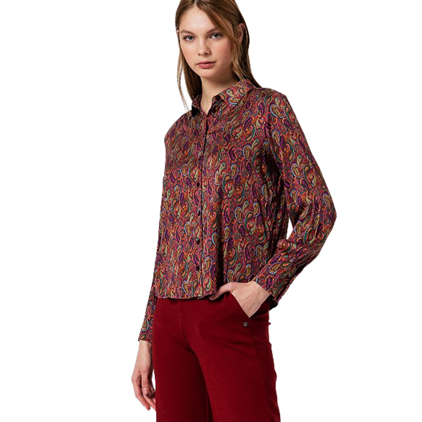 SURKANA - Camicia con stampa paisley fluida multicolore-SURKANA-VIALESCARPE