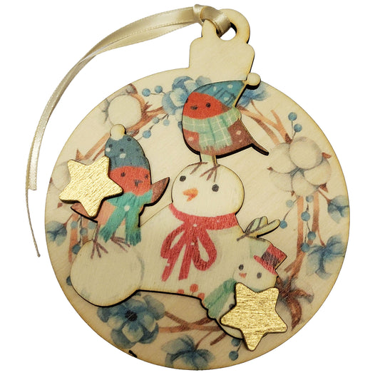 Picà Pallina di Natale con Pupazzo di Neve-Picà-VIALESCARPE