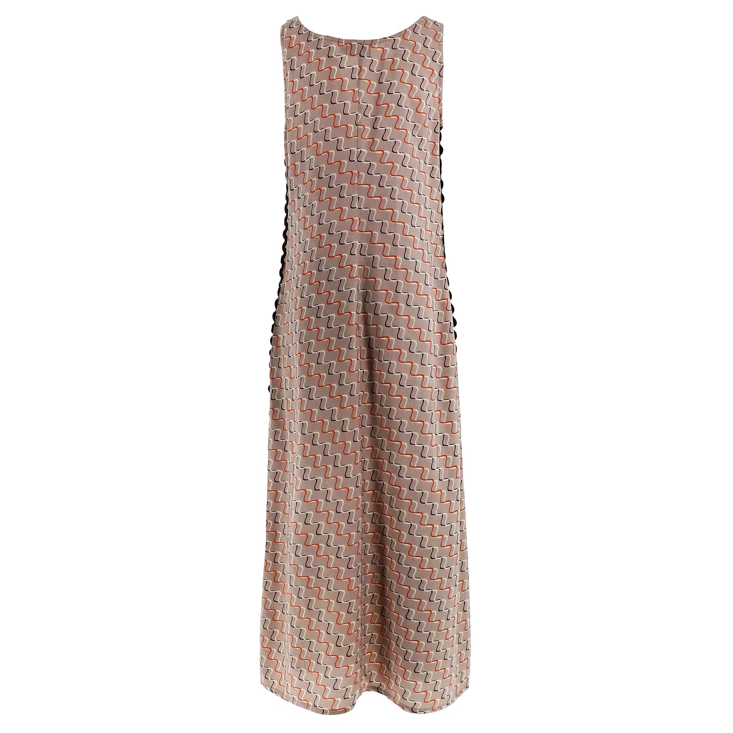 KARAKORUM Vestito lungo ONDINA beige, arancione e marrone