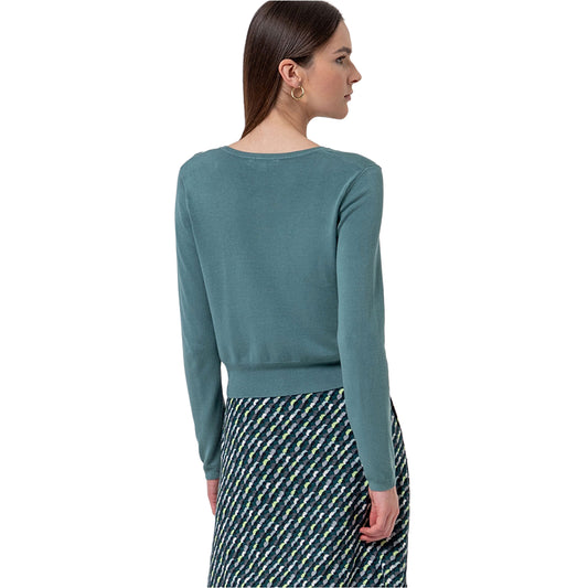 SURKANA Cardigan in Maglia Verde Polvere