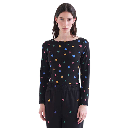 COMPAÑÍA FANTÁSTICA T-shirt manica lunga Candy Nera
