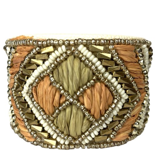 SURKANA Bracciale rigido boho pesca e salvia