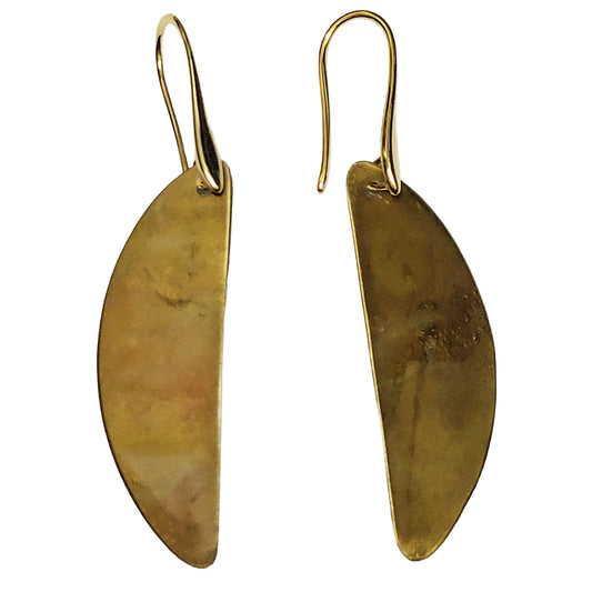 HOIKO Orecchini in rame e ottone foglia di Loto 04