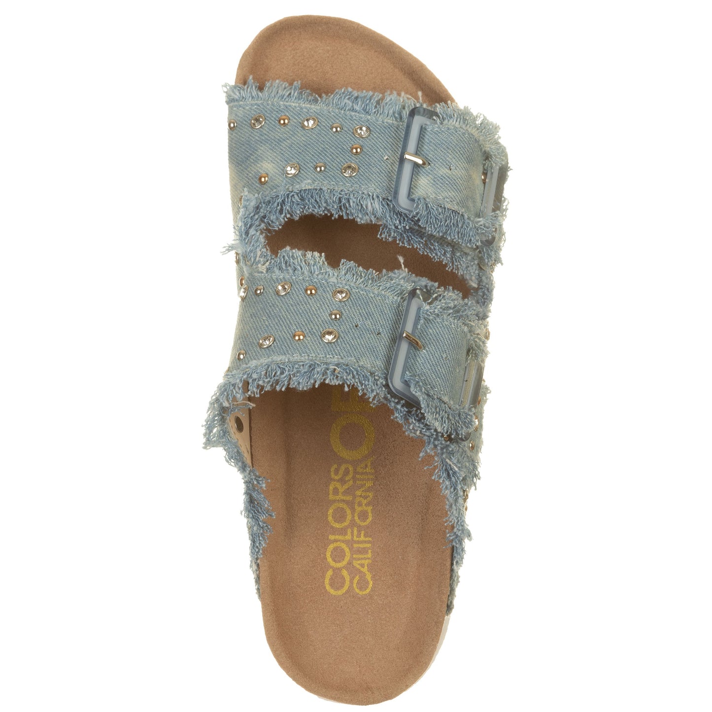 Platform denim con strass