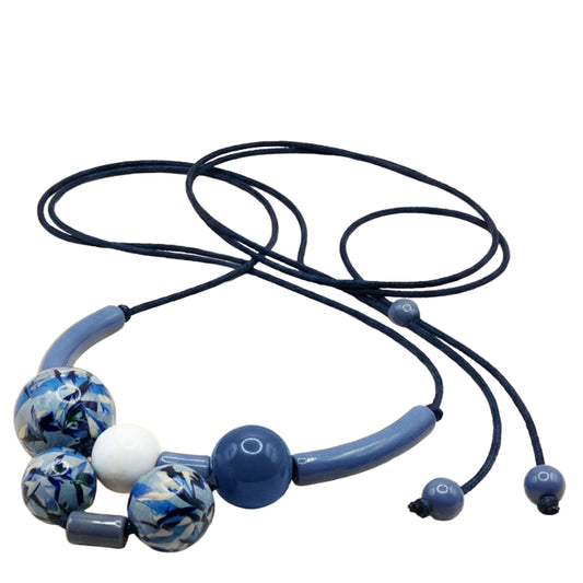 SURKANA Collana a sfere Blu